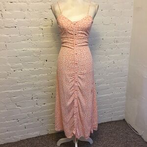 Flynn Skye spaghetti strap tie back dress pink floral size xs